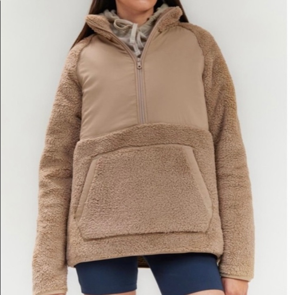 Girlfriend Collective • Everyone Half-Zip Fleece • size: XS • colour: mushroom